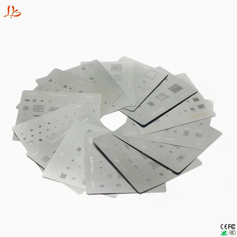 

14pcs full set BGA Direct Heating Reballing Stencil Kit for iPhone 4 4s 5 5s 5c 6 6+ 6s 6s+ 7 7+ SE 8 8Plus