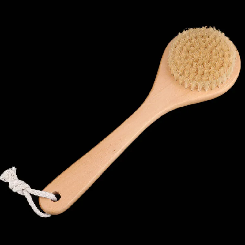 Body brush For Family Natural Bristle Brush Wooden Handle Shower Bath
