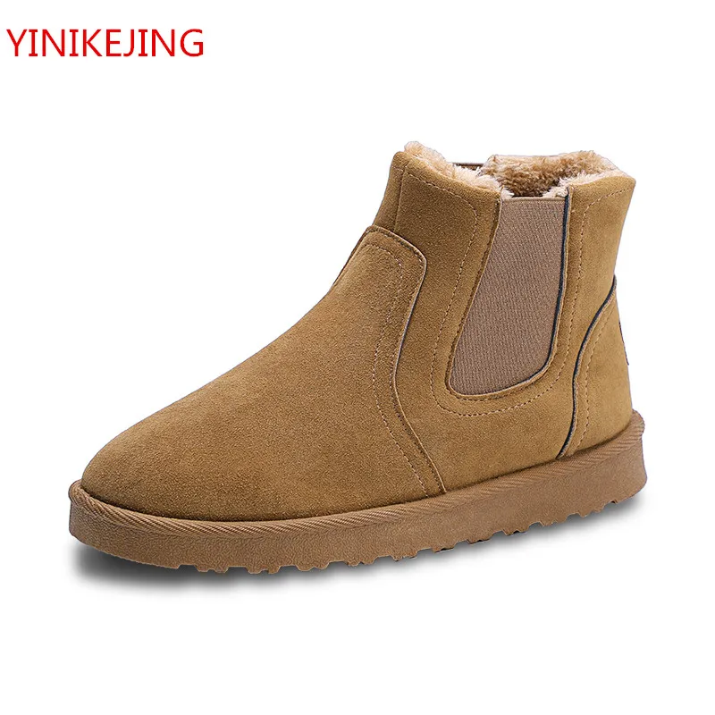 

Winter Snow Boots Mens Work Boots Chelsea Fashion Boots Outdoor Snow Walking Shoes For Male Slip On Casual Warm Ankle Boots