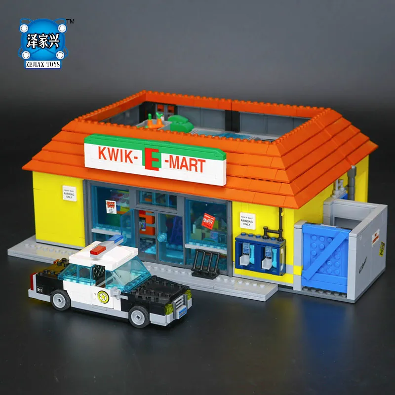 

New LEPINE 2232Pcs The Simpsons KWIK-E-MART Action Model Building Block Bricks Compatible Boy Gift Educational Figures Toys
