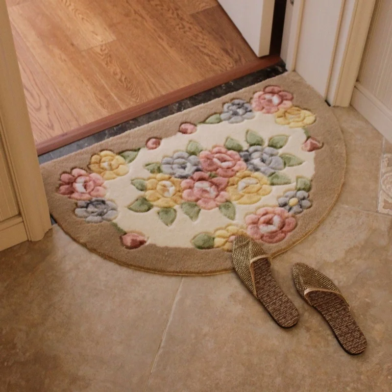 1PC Fashion Rose Flower Water absorbing Mats Bedroom Mats Washable