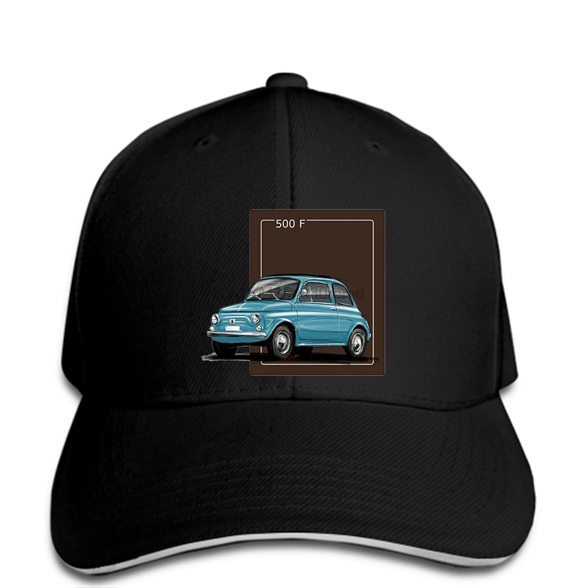 hip hop Baseball caps Funny Men hat cap Black Breathable Fiat 500 Blue Illustration Summer Fashion Style | Аксессуары для одежды
