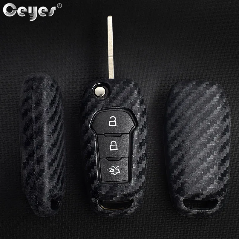 Carbon fiber key cover for FORD (5)