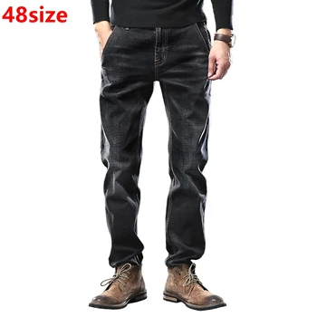 

Autumn and winter jeans men plus fertilizer XL large loose small straight plus size business casual big size trousers