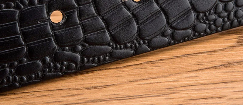 FAJARINA, Качественные однотонные мужские ремни из воловьей кожи с узором «крокодиловая кожа», гладкие ремни для вечеринок без пряжки, 130 см, N17FJ591-1