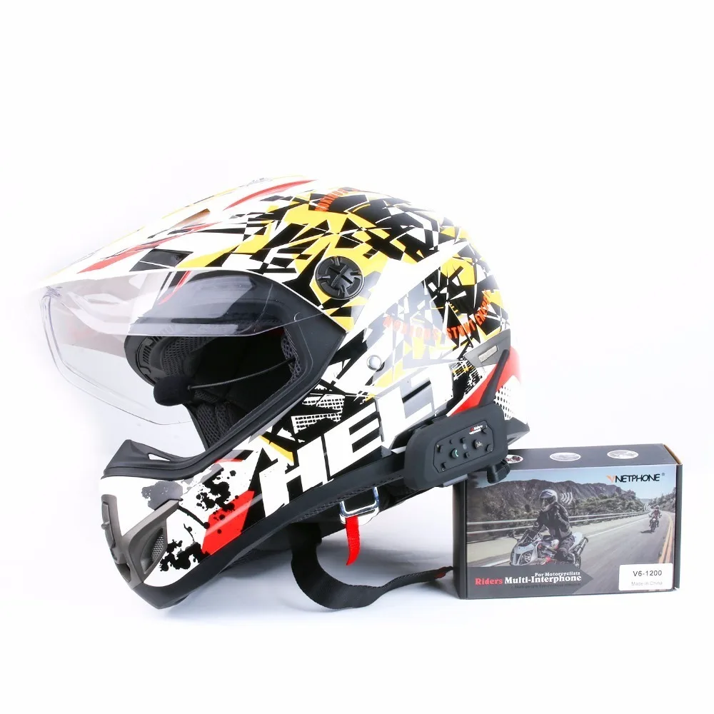 Vnetphone V6 1200M мотоциклетный Bluetooth домофон полный дуплексный для 6 riders BT Беспроводной