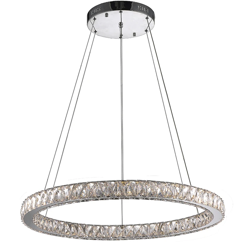 

VALLKIN Crystal Pendant Light K9 Crystal LED Lighting Modern Hanging Lamps Fixtures for Cafe with Single D80CM 33W CE FCC ROHS