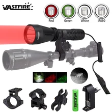 Тактический VA-160 Скаут свет винтовка Охота фонарик 500lm оружие Свет красный и зеленый и белый и IR850 Lanterna Fit 20 мм Пикатинни