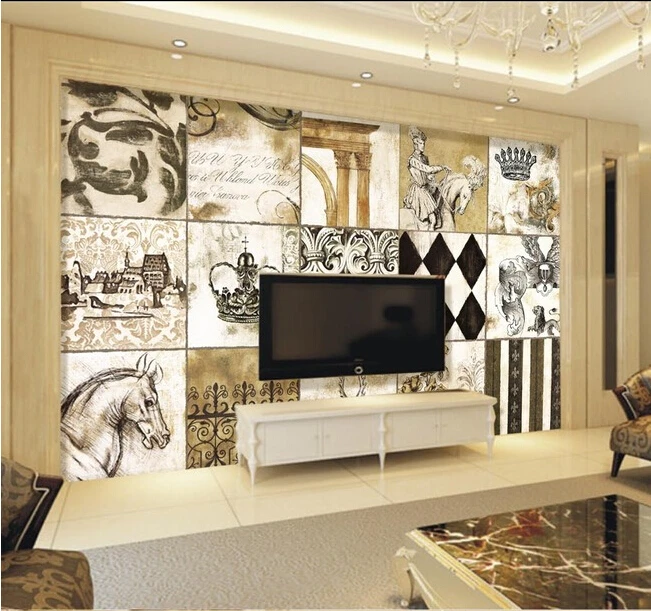 Best Custom 3D murals,retro nostalgic canvas papel de parede , living room sofa TV wall bedroom background wall paper