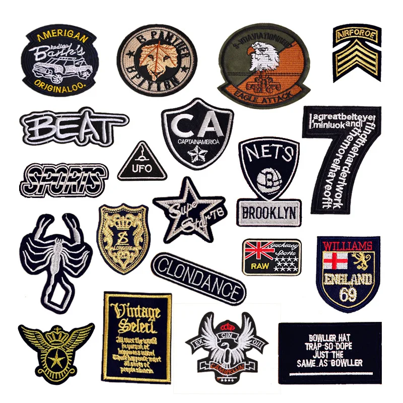 20pcs Creative Decorative Clothing Patches Embroidery Patches ironing