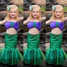 Летний милый комплект из 2 предметов для маленьких девочек, летний купальный костюм, Детский Симпатичный Купальник с рисунком, комплект бикини, купальник