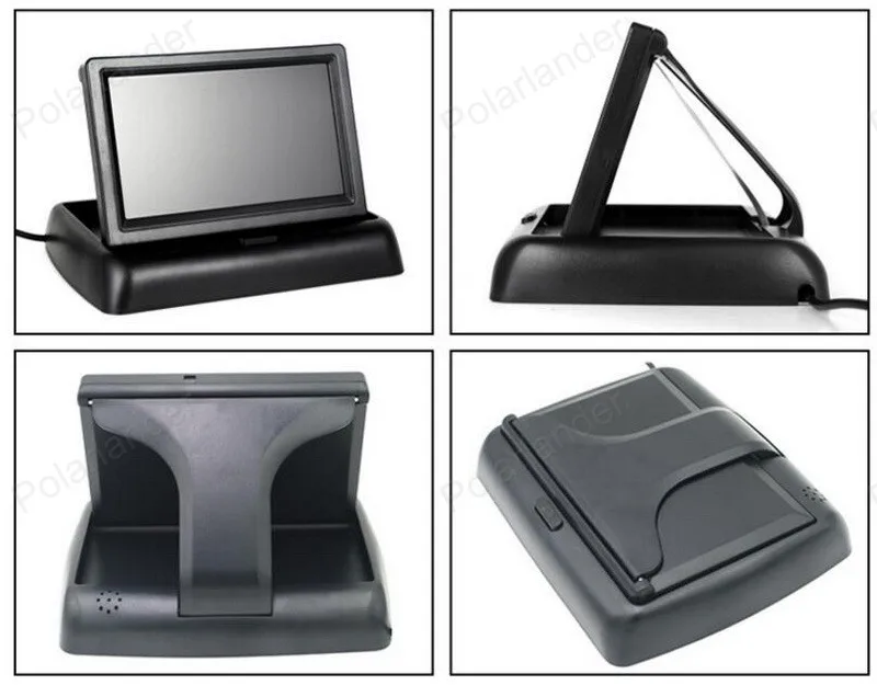 4," TFT lcd Автомобильный Монитор DC 12V складной экран с 8 светодиодный камера заднего вида ночного видения помощь при парковке