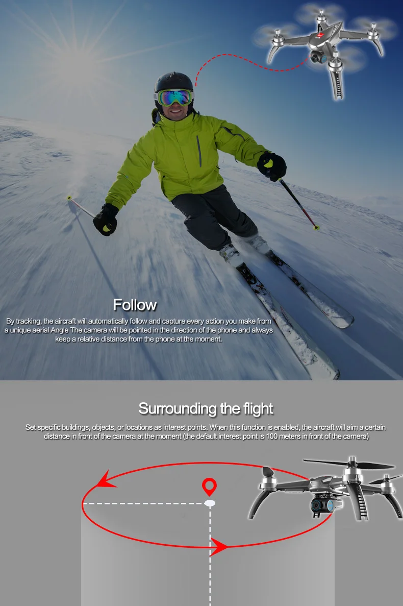 10.MJX Bugs 5 W B5W RC Drone RTF 5G WiFi FPV 1080P Camera With GPS Follow Me Mode RC Quadcopter vs MJX Bugs 2 B2W Helicopters D30