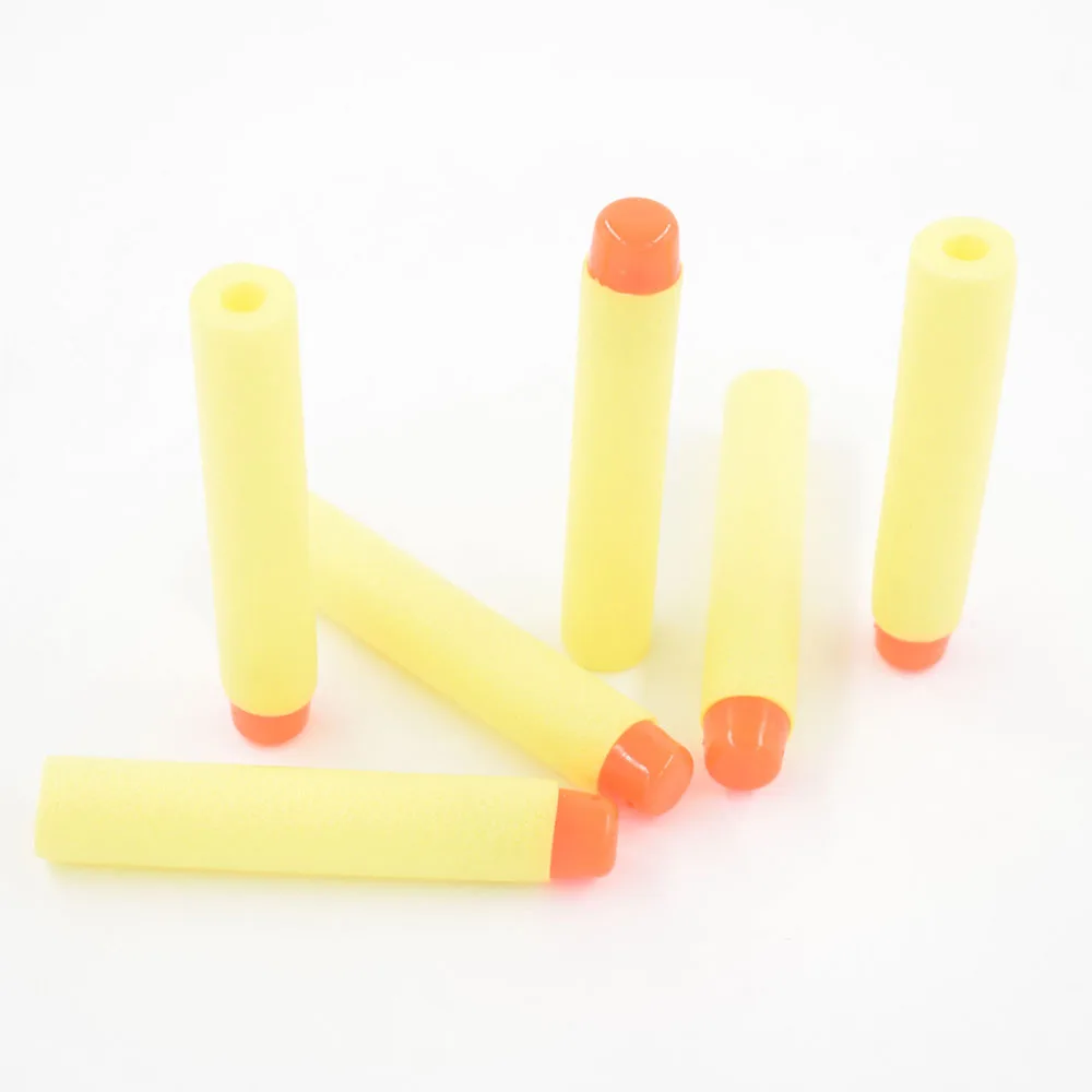 100PcsLot Soft Hollow Hole Head Foam Refill Darts Whistle Sucker Head Bullet Fit for Nerf Gun Soft Bullet Gun (9)