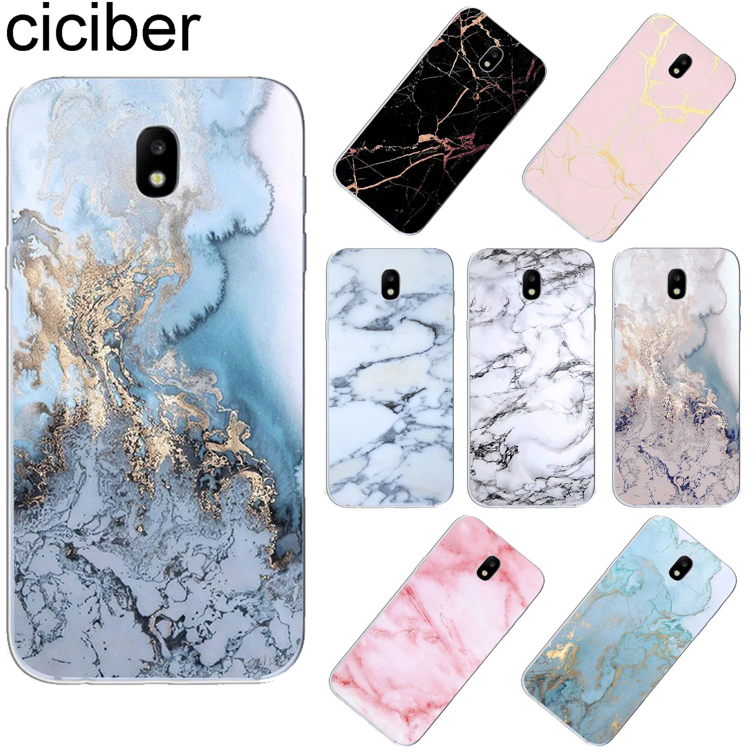

ciciber For Samsung Galaxy J 5 2 3 4 1 6 7 8 Pro Core Prime mini plus 2016 2017 2018 Soft Silicone TPU Phone Case Marbling Coque