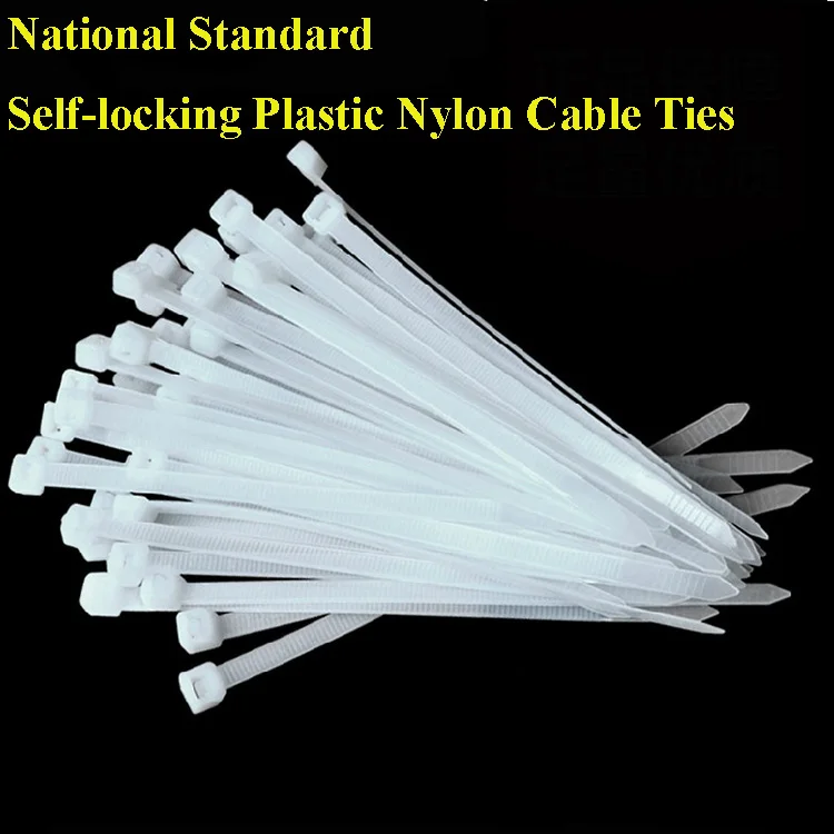 

1000pcs 3*80 width 2.5mm length 80mm White National Standard Self-locking Plastic Nylon Cable Ties,Wire Zip Tie, plastic strap