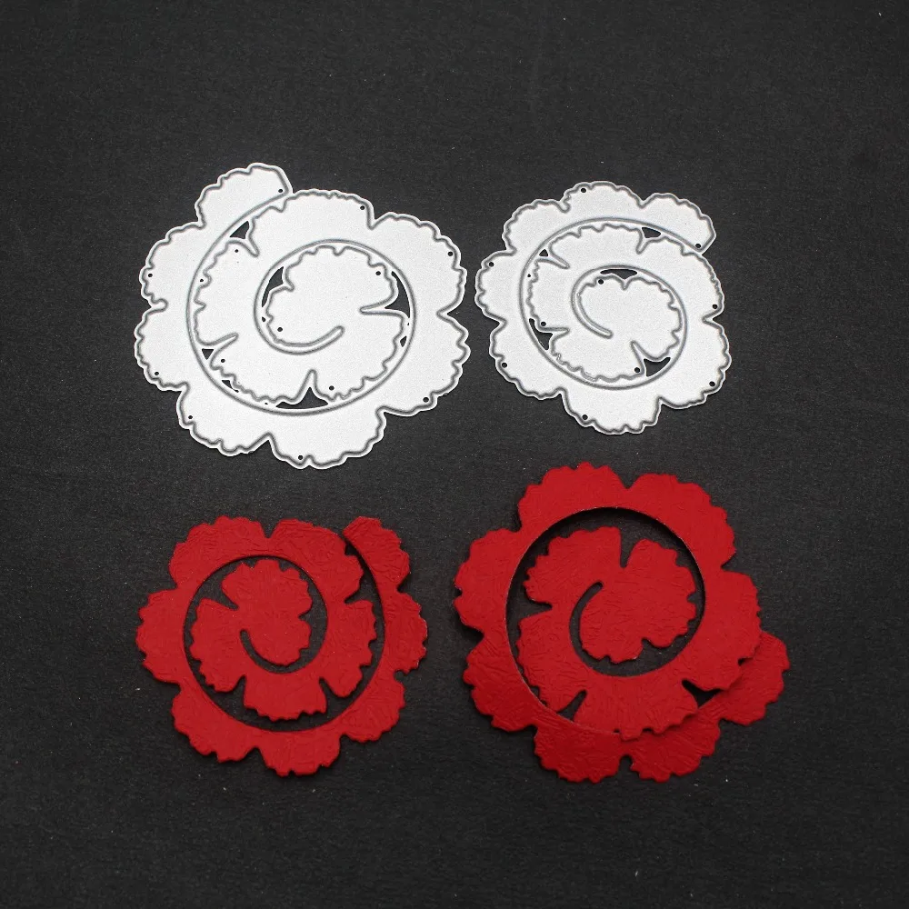 

2PCS flowers frame dies Metal Cutting Dies For DIY Scrapbooking Photo Album Embossing Paper Cards Decorative Crafts