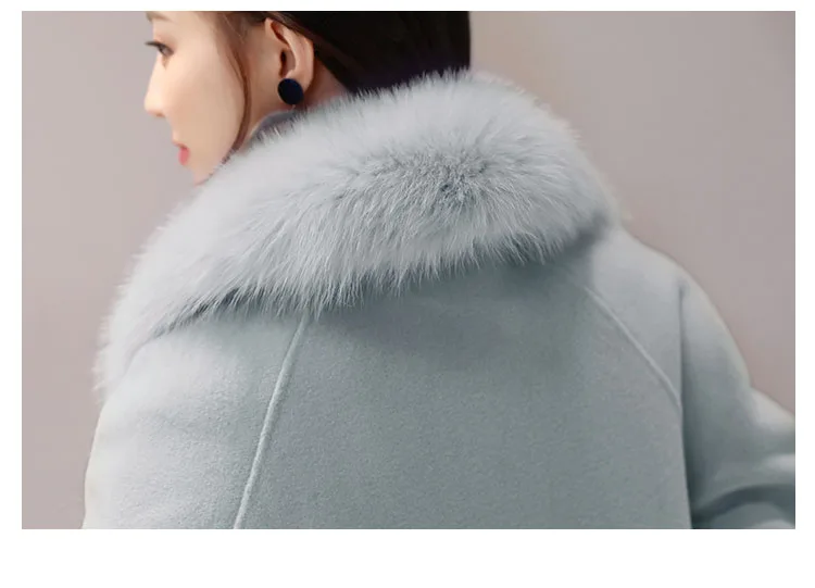 Женское шерстяное пальто, зимнее модное Свободное длинное шерстяное винтажное пальто, куртки для женщин, приталенная женская верхняя одежда на весну