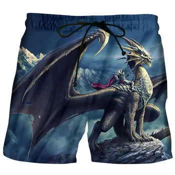 

Summer Men Beach Shorts 2018 Pterosaur huge 3D Print New Fashion Men's Bermuda Boardshorts Fitness Trousers Plus Size Quick Dry