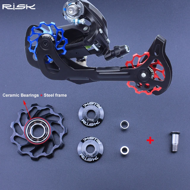 RISK MTB Road bike ceramic Pulley Jockey Wheel bicycle 11 T guide