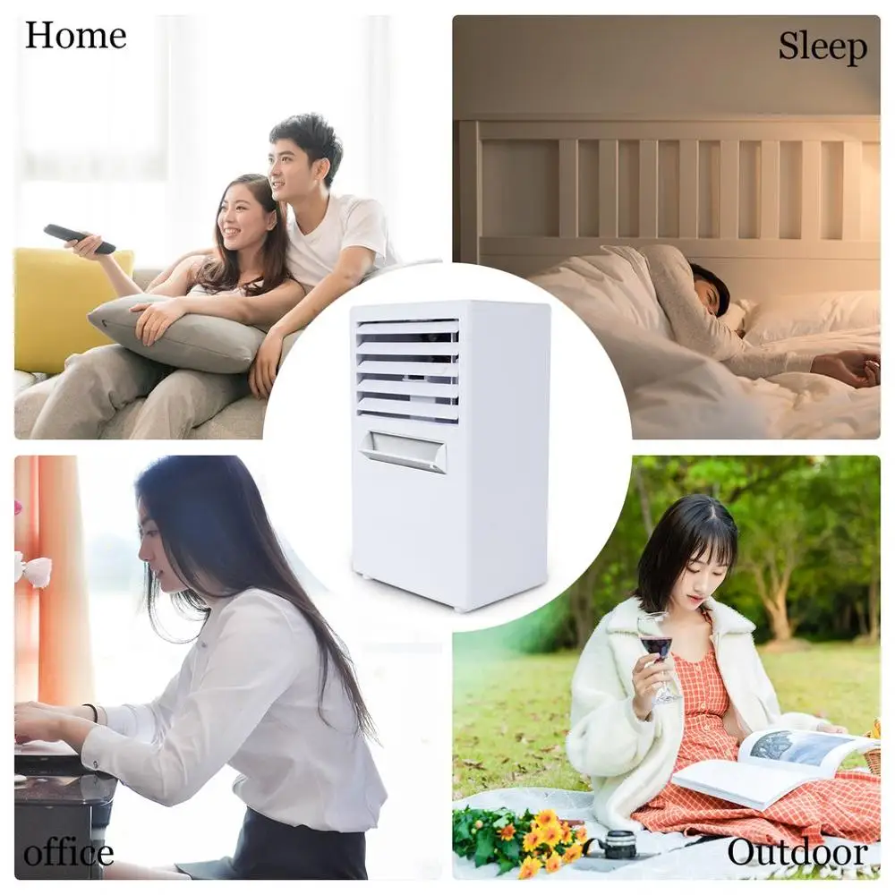 Practical Design Compact Size Personal Use Air Conditioner Air Cooler Home Office Desk Cooler Cooling Bladeless Fan