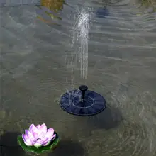 Mini fonte de água solar redonda, fonte de água para decoração de casa, lago, piscina, banheira de pássaros, cachoeira