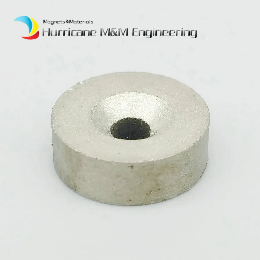 

12pcs Smco Magnet Disc Dia. 15x5 Mm With M5 Countersunk Hole Yxg28h 350 Degree C High Temperature Permanent Rare Earth Magnets