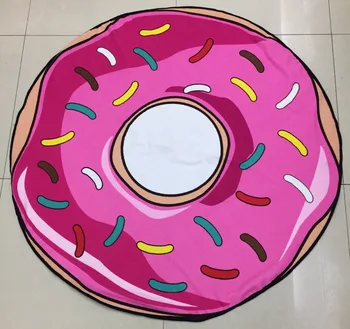 

Children Microfiber Round Beach Towel Size 120cm Bath Towels Mermaid Flamingo Tropical flowers Printed Sunbath Blanket covers