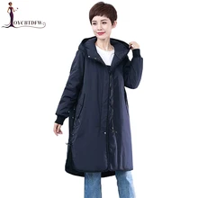 Зимний женский пуховик с капюшоном, пальто, Повседневная модная парка, Корейская женская верхняя одежда большого размера, теплая Свободная куртка, пальто XY363