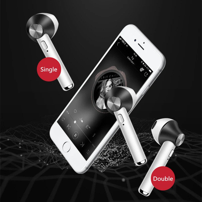 Беспроводные Bluetooth наушники стерео вкладыши мини беспроводные Спортивные с