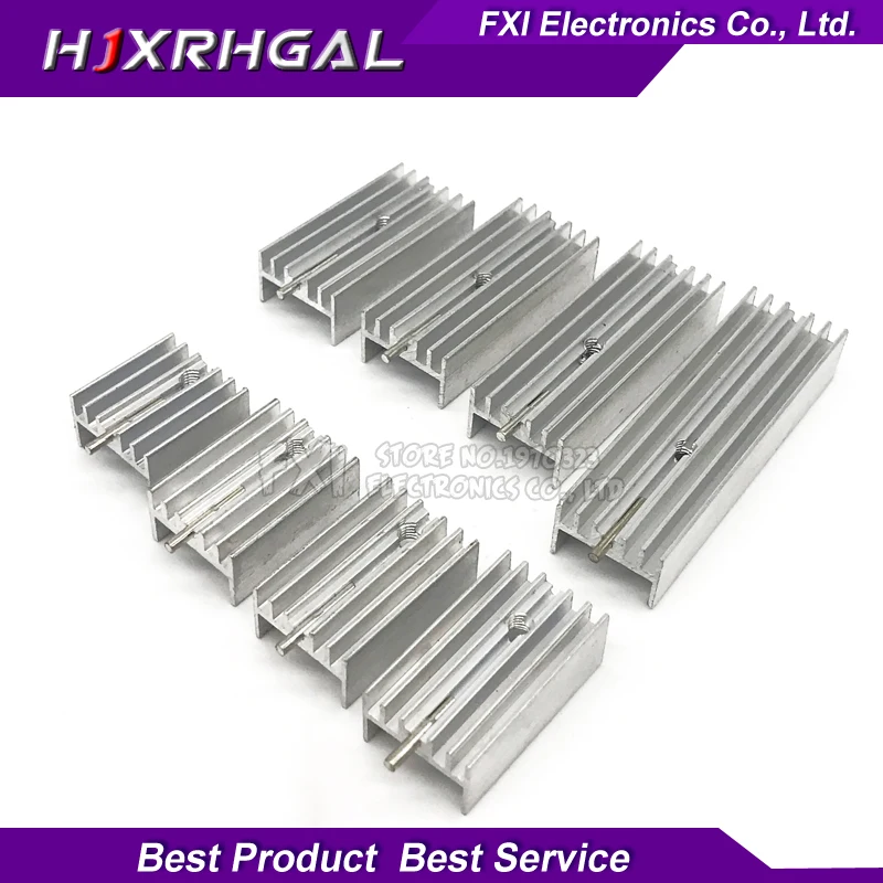 10Pcs 15*10*16/20/22/25/30/35/40/50 Transistor TO220 Heatsink Radiator With Needle hjxrhgal For Transistors TO-220 white