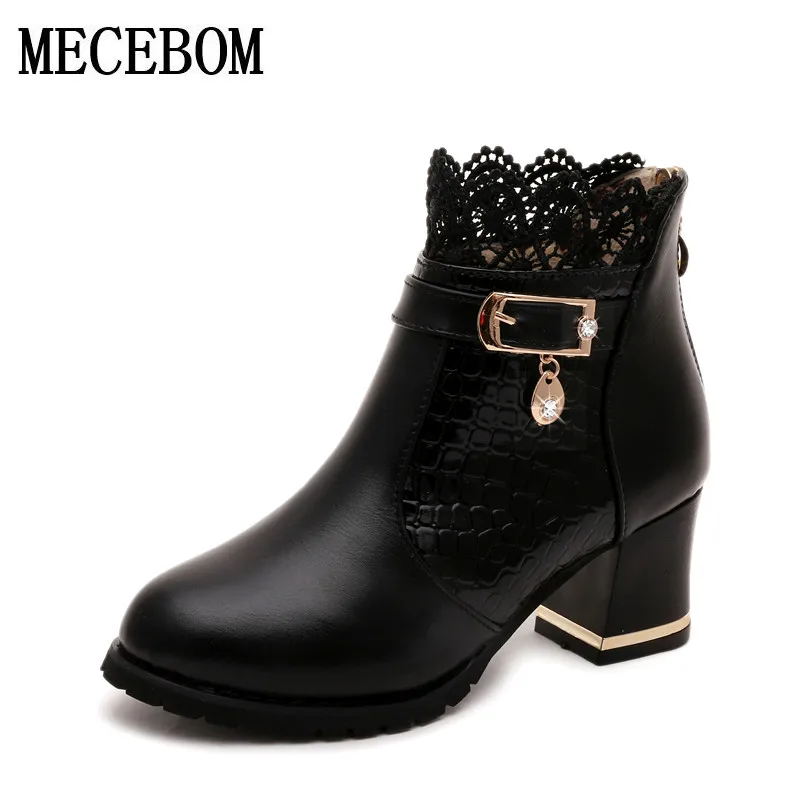 

Womens Boots Autumn Winter 2018 Fashion Lace Hollow Out Ladies Shoes Woman Leather Sexy Ankle Boots For Women Botas Mujer 888W