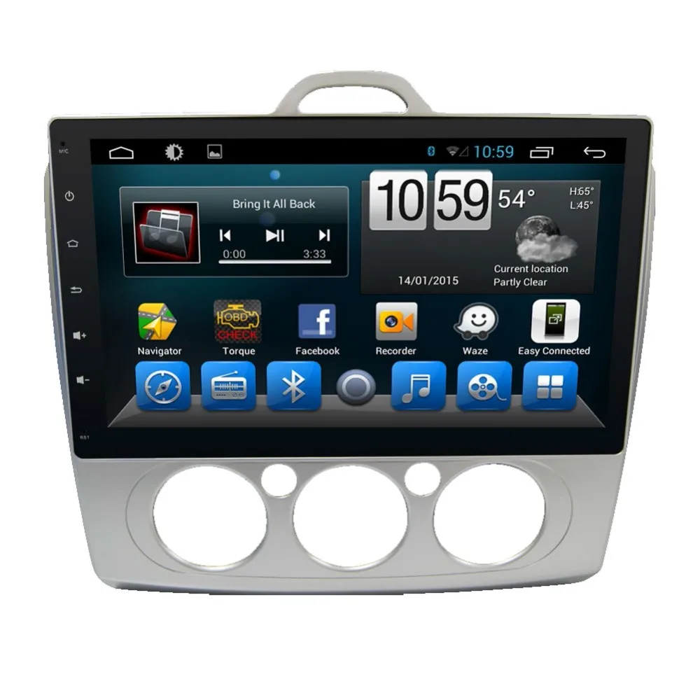 Excellent 10.1" HD 1024*600 Android 6.0 Car DVD Radio GPS Stereo Player for Ford Focus Manual AC 2004 2005 2006 2007 2008 2009 2010 2011 1