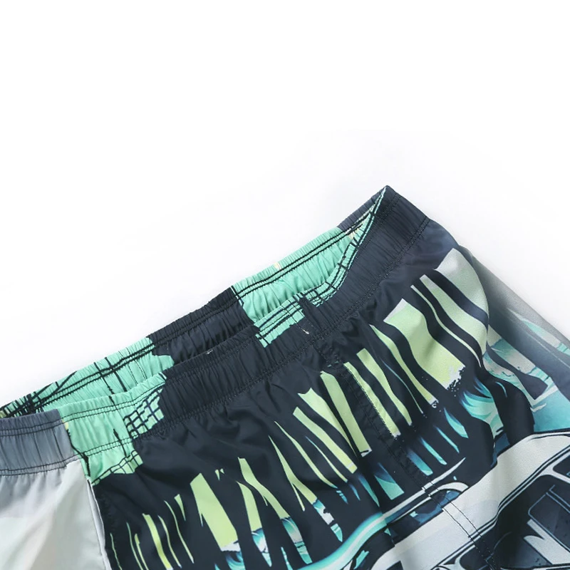 60% OFF Summer men's board shorts bathing swimsuit Cartoon Bus Funny Casual quick dry beach short Hip Hop sexy liner sungs swimwear mesh