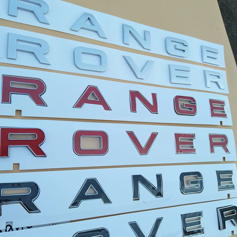 

Carbon Fiber Separate Letters Emblem Badge Car Styling Refitting Hood and Rear Trunk Logo Sticker for Land Rover Range Rover
