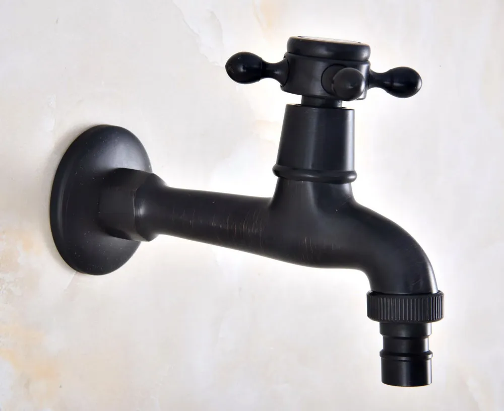 

Black Oil Rubbed Bronze Bathroom Single Cross Handle Washing Machine Faucet /Garden Water Tap / Laundry Sink Water Taps mav345
