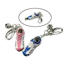 Металлические кроссовки Алмазная обувь стиль USB флэш-накопитель устройство для хранения ручка для ключей накопитель реальная емкость USB память 8 ГБ 32 ГБ 64 ГБ