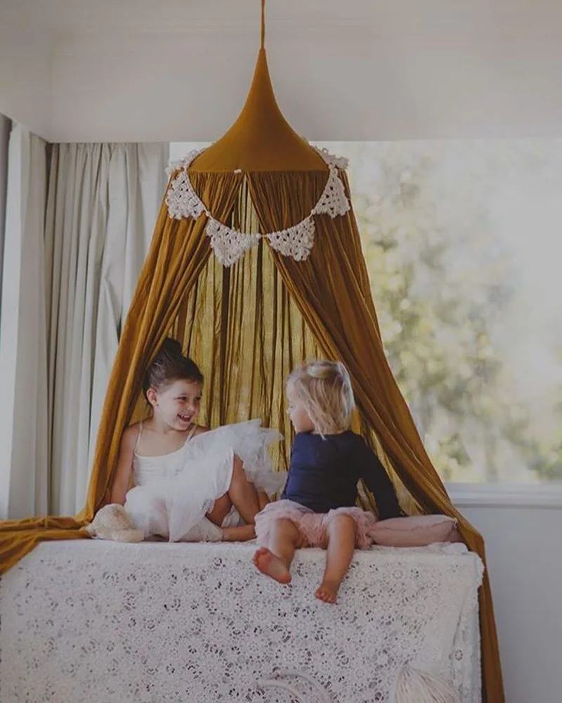 Детская комната балдахин детский тент хлопок висячий купол детская кровать с противомоскитной сеткой реквизит фотографий 240 см
