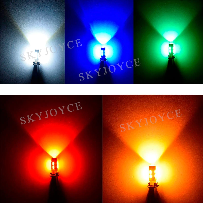SKYJOYCE 2 шт. T10 W5W 5730 10SMD LED свет белый желтый красный зеленый синий 10 объектив
