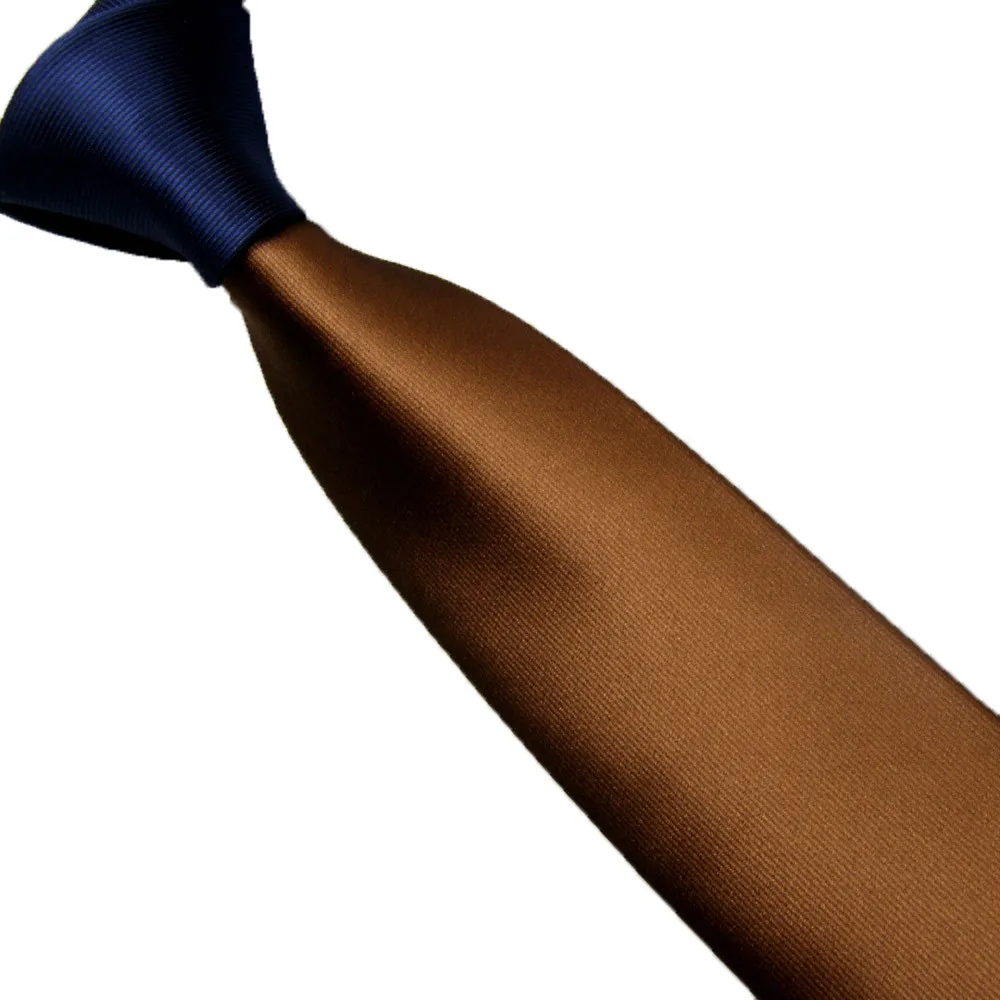 Мужские галстуки LAMMULIN, модный дизайн, синий узел, контрастный коричневый, двухцветная шейный галстук, Лоскутная микрофибра шейный платок, тонкий галстук 6 см, галстук