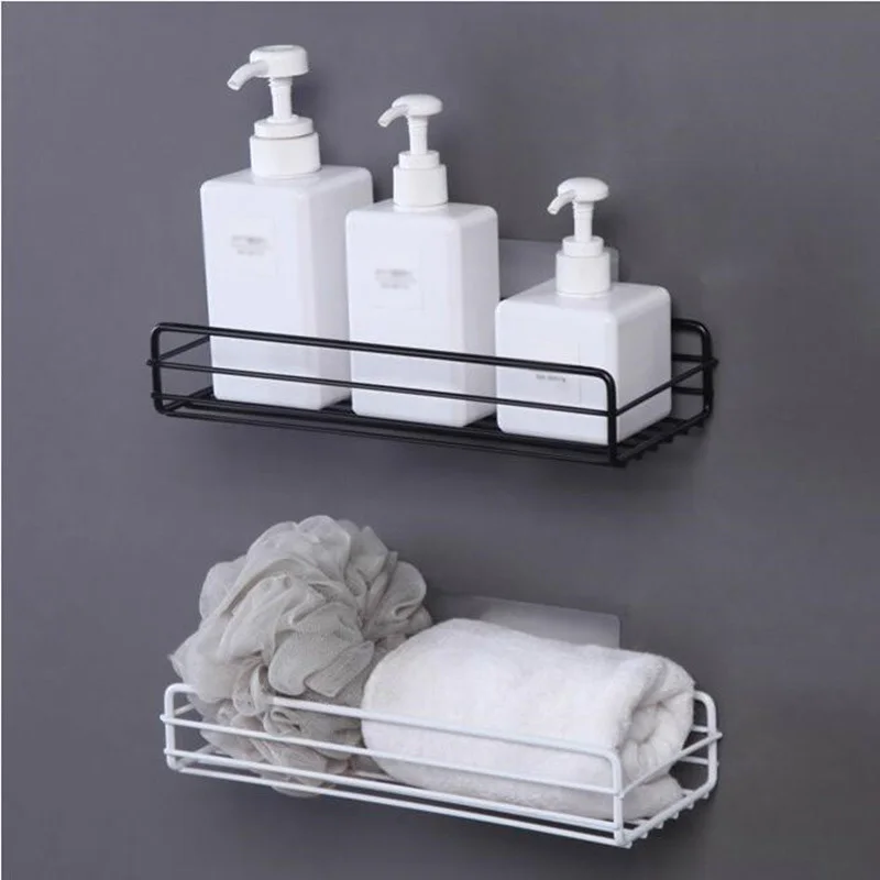 1* Shower Shelf Storage Attachment Washing Basket Wall Mount Rack Hanging Wear-resistant