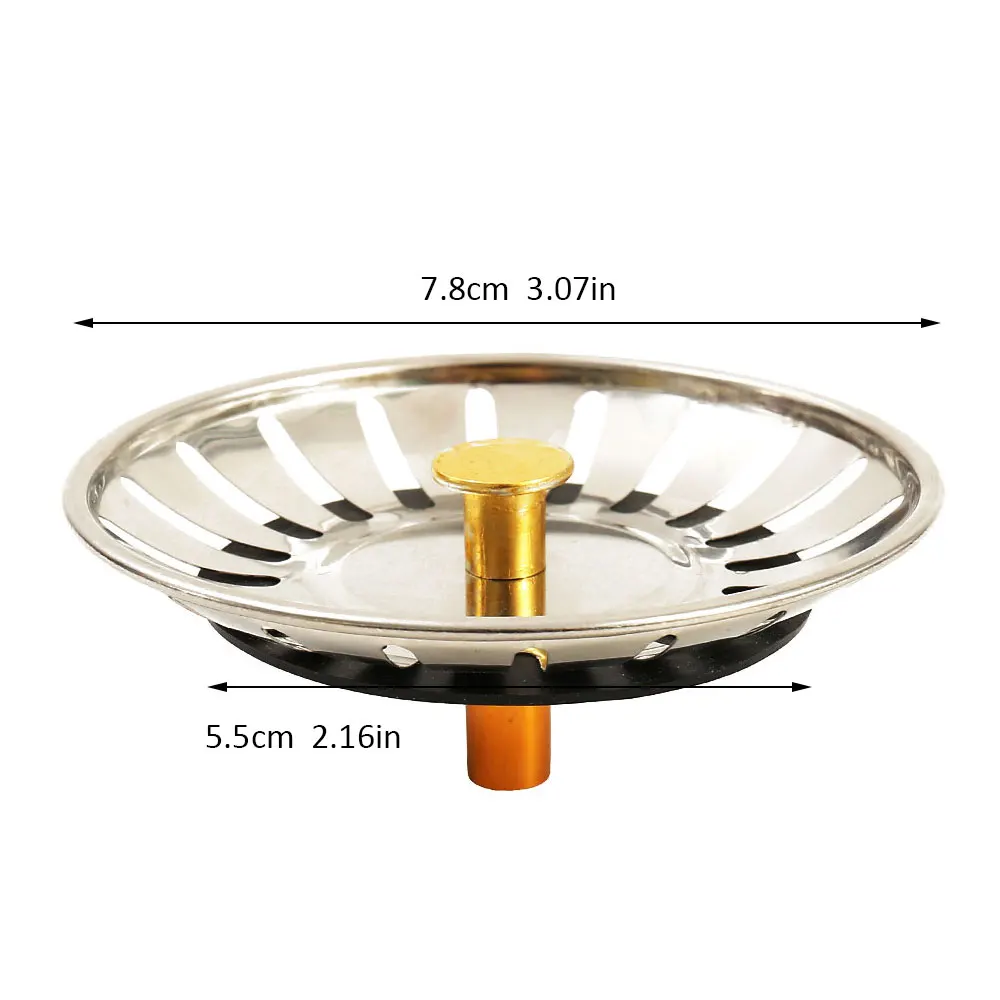 1pc Stainless Steel Kitchen Sink Strainer Stopper Waste Plug Sink Filter Bathroom Kitchen Accessories Hair Catcher High Quality 1pc Stainless Steel Kitchen Sink Strainer Stopper Waste Plug Sink Filter Bathroom Kitchen Accessories Hair Catcher High Quality