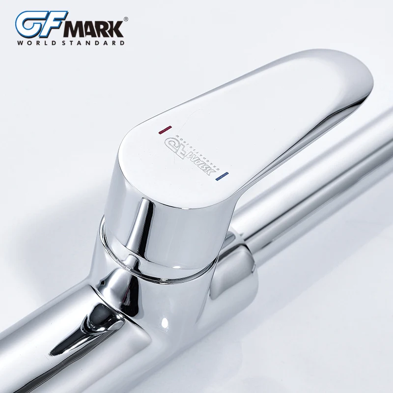 GFmark смесители для кухни на бортике кран для раковины латунные краны Torneira керамический смеситель для катушки кухонная арматура хромированный кран