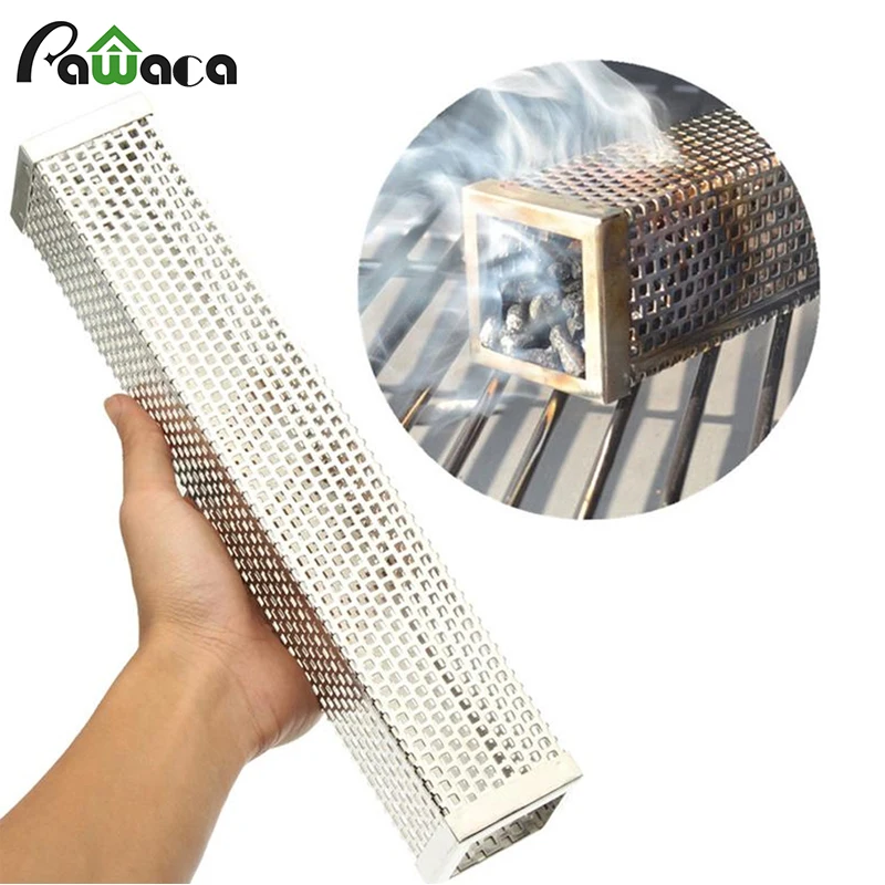 

Hexagon Square Pellet Smoker Tube Hot Cold Smoking Mesh Stainless Steel Perforated BBQ Smoke Generator Outdoors Grill BBQ Tools