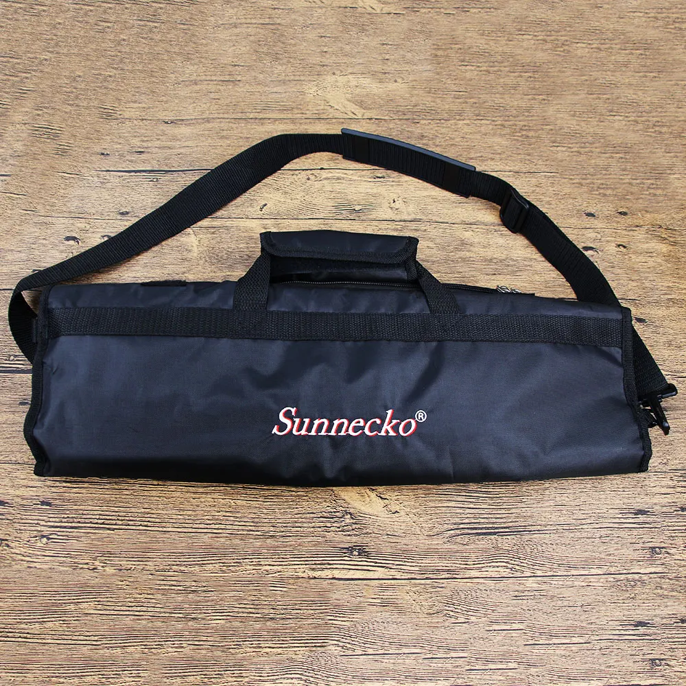 

SUNNECKO 8pcs Sets Chef knife 8 Lots Chef's Practical Soft Roll Bag without Knife Shoulder Strap with Handles Durable Tools Bags