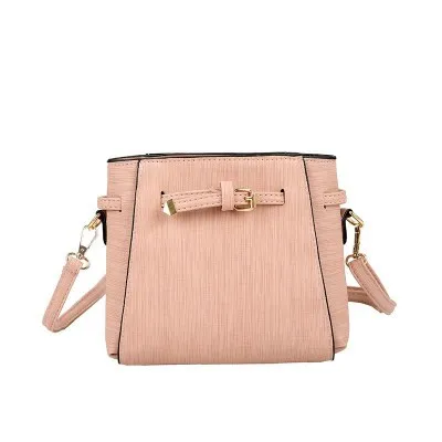 Бренд YBYT, новинка, повседневная винтажная однотонная женская сумка из искусственной кожи с клапаном, простая женская сумка для покупок, мини-сумка через плечо, сумки через плечо - Цвет: Розовый