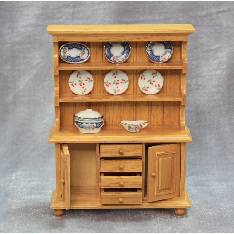 A01-X171 الأطفال هدية لعبة 1:12 دمية مصغرة الأثاث مصغرة rement دمية اكسسوارات DIY ثلاثة طوابق مجلس الوزراء خزانة