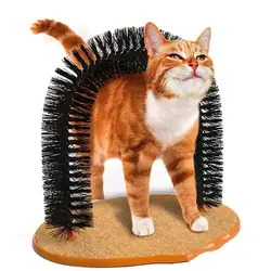 Хороший кошка царапин его щетка для волос свой собственный гребень машина имеет круглый волос База Кот щетка арки и привлекает игрушки