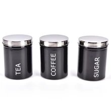 Black Tea Coffee Sugar Jars And Get Free Shipping On Aliexpress 1set 3pcs Stainless Steel Coffee Sugar Nuts Candy Storage