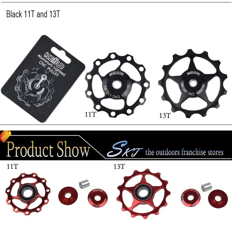 Продукт 2 шт 11 зуб MTB горный велосипед задний переключатель Алюминиевый Aolly 11 T 13T направляющее колесо натяжной шкив Jockey колесо